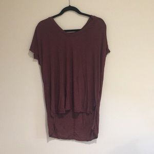 Vneck maroon T-shirt
